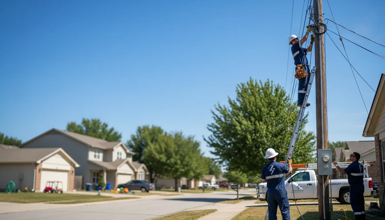 Residential electrician providing installation services in West Ridge, AR